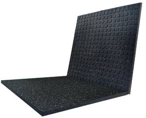 lot 33117 image: Goodhoily 2 Pack Heavy Duty Anti Vibration Pad 24 x 24x0.6 Inch Rubber Vibration Pad -Sound Absorbing Mat- for Dryers, Fitness Equipmen,Audio Equipment(Square) Black