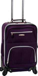 lot 33131 image: Rockland Mariposa 19 Expandable Spinner Carry-on Purple