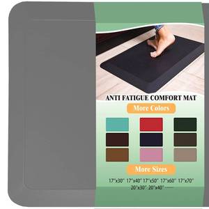 lot 33134 image: HEALEG 1 Extra Thick Anti Fatigue Floor Mat 30 L x 20 W,Kitchen Mat, Standing Desk Mat,140D Advanced PU Foam Ergonomic Comfort at Home, Office, Garage, Sink (Charcoal)