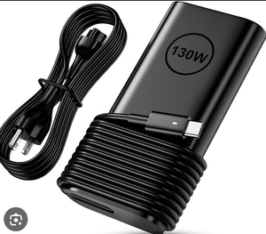 lot 1313 image: 130W USB-C Power Adapter Charger for Dell Laptops - Retail $25