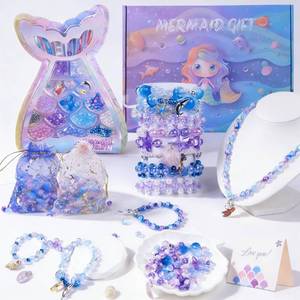 lot 1321 image: Danvren Mermaid Bracelet Making Kit for Girls, Mermaids Toys Jewelry Craft Christmas Birthday Gifts for Girl, 200 DIY Beads,Charm Necklace Making Kits for Kids Ages 5-10&nbsp