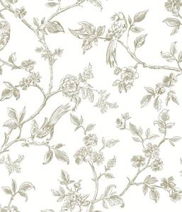 lot 1324 image: Orainege Beige and White Floral Wallpaper Peel and Stick Wallpaper 16.9x393.7 Vintage Floral Peel and Stick Wall Paper Removable Boho Self Adhesive Contact Paper for Bedroom Bathroom Decor - Retail $40