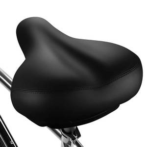 lot 1350 image: Xmifer Oversized Bike Seat, Comfortable Bike Seat - Universal Replacement Bicycle Saddle - Waterproof Leather Bicycle Seat with Extra Padded Memory Foam - Bicycle Seat for MenWomen (Black) - Retail $22