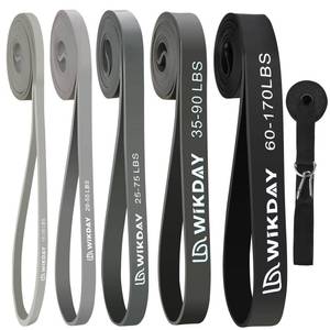 lot 1351 image: WIKDAY Resistance Bands, Pull Up Bands, Workout Bands for Exercise, Thick Heavy Resistance Band Set with Door Anchor, Elastic Bands for Body Stretching, Training at HomeGym for Men & Women Gray Color - Retail $36