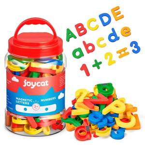 lot 1360 image: JoyCat 78 Pieces Magnetic Letters Numbers Alphabet Fridge Magnets ABC 123 Preschool Educational Learning Plastic Colorful Toy Set Uppercase Lowercase Math Symbols for Toddlers Kids 3&nbsp