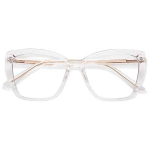 lot 1373 image: AMOMOMA Trendy TR90 Oversized Blue Light Reading Glasses Women,Stylish Square Cat Eye Glasses AM6031C2 with Clear Frame 2.5 x&nbsp&nbsp