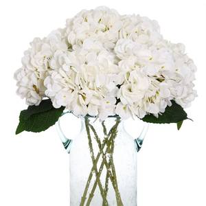 lot 1390 image: Kimuras Cabin 6pcs White Hydrangea Artificial Flowers Silk Fake Hydrangeas Faux Hydrangea Flowers with Stems for Wedding Bouquets Arrangement Home Table Centerpieces Baby Shower Party Decoration&nbsp