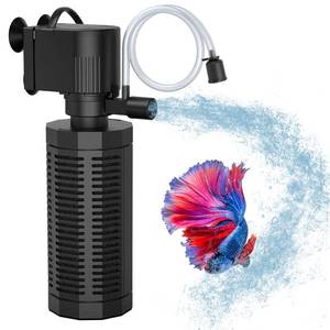 lot 1405 image: OQTTNEO Aquarium Internal Filter for 20-50 Gallons, Ultra-Quiet Fish Tank Filter Biochemical Filtration 320GPH Powerful Pump Submersible Aquarium Filter Tank Clear Air Supply (13W Filter) - Retail $20
