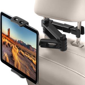 lot 1408 image: KLMQZF Car Headrest Tablet Holder, Stable Back Seat iPad Mount for Kids, Adjustable Long Arm Vehicle Head Rest Mount Compatible with 4.7-11 iPad ProAirMini, Samsung Galaxy Tablets, Fire HD&nbsp