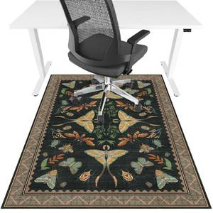 lot 1415 image: Office Chair Mat for Hardwood Floor & Tile Floor,36x48Heavy Duty Desk Chair Mat for Hard Floors, Under Desk Rug for Rolling Computer Chair,Anti Slip,Low Pile Carpet Floor-Colorful Insects - Retail $28