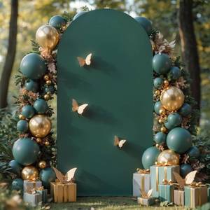 lot 1450 image: Green Arch Backdrop Cover 6ft Spandex Wedding Balloon Stretchy Arch Backdrop for Easter Photo, Ceremony, Birthday Party, Baby Shower, Anniversary Decoration&nbsp&nbsp