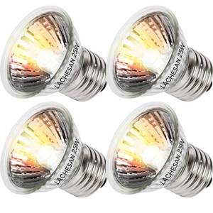 lot 1468 image: Lachesan 4-Pack 25W UVA Bulbs, Fit E26 Heat Reptile Lamp, Light Turtle Heat Lamp for Reptiles and Amphibian Tanks, Terrariums and Cages, Works with Various Lamp Fixtures&nbsp
