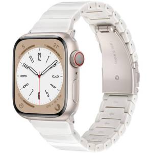 lot 1492 image: V-MORO Resin Band Compatible with Apple Watch Series 1110 41mm40mm38mm42mm Women Men Fashion Strap for iWatch Series 987654321SESE 2 Lightweight Bracelet Wristband(Classic Starlight) - Retail $23