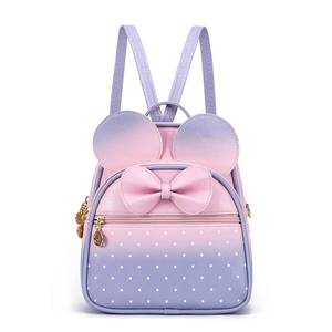 lot 1525 image: KL928 Girls Mini Backpack Bowknot Polka Dot Cute Small Daypacks Convertible Shoulder Bag Purse for Women - Retail $20