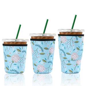 lot 1526 image: Cobetech Iced Coffee Sleeve Reusable, 3 Pack Neoprene Coffee Cup Sleeves for Cold Drinks, 16 to 32 Oz Insulated Iced Coffee Cup Sleeve, Can Cold Drink Sleeve for Iced Drinks Bar Accessories Essentials&nbsp
