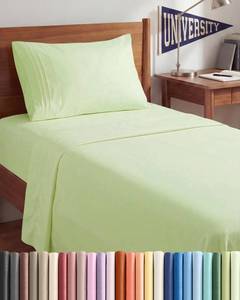 lot 1561 image: Twin XL Size 3 Piece Sheet Set - Comfy Breathable & Cooling Sheets - Hotel Luxury Bed Sheets for Women & Men - Deep Pockets, Easy-Fit, Soft & Wrinkle Free Sheets - Light Sage Green Oeko-Tex Bed Sheets - Retail $30