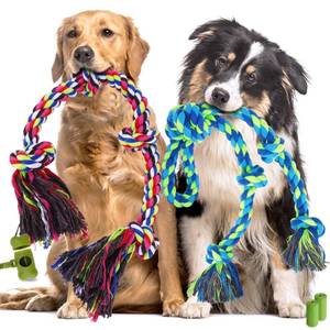 lot 1570 image: Eefitoys Tough Dog Rope Toys for Aggressive Chewers, Tough Tug of War Dog Toys for Large, Medium &amp Small Dogs 5 Pack Including 2 Ropes &amp 3 Supplies&nbsp