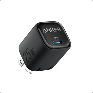 lot 1575 image: Anker 25W USB C Charger Block, Compact and Foldable Type C Charger, Supports PPS Fast Charging for Galaxy S24Z FoldZ FlipTab, iPhone 1716 Series, iPad (Black)&nbsp