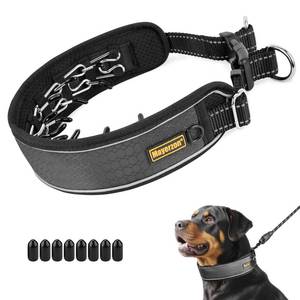 lot 1579 image: Mayerzon Patented No Pull Collar for Small Medium Large Dogs Beagle German Shepherd Rottweiler, Martingale Anti Pull Dog Collar with Buckle for Walking Training, Reflective, Adjustable, Waterproof - Retail $26