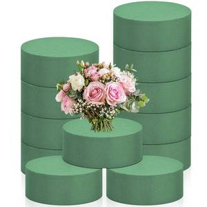 lot 1586 image: 15 PCS Round Floral Foam Blocks,Green Wet Foam Block,Dry Floral Foam,Wet Florist Block Flower Arrangement Supplies for Wedding Aisle Flowers,Arty Decoration,Party&nbsp&nbsp