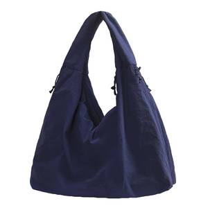 lot 1602 image: KAMEILONG Large Nylon Hobo Bag Women Crescent Shoulder Bag Vintage Tote Bag Casual Shopper Handbag for Women (Blue) - Retail $24