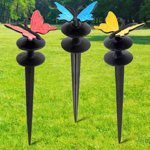 lot 1614 image: Tandefio 3 Pcs Suncatcher Crystals Ball Garden Hose Guide Stakes, Heavy Duty Decorative Antique Black Cast Iron Metal Hose Guides, Plant Protector for Lawn Yard Flower Bed - Retail $33