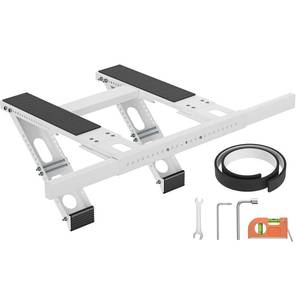 lot 1636 image: ADKLLA No-Drill AC Window Bracket, Air Conditioner Support Bracket for SingleDouble Hung Windows, Heavy Duty Epoxy-Coated Steel Holds Up to 300lbs, Easy Installation & Adjustablez - Retail $44