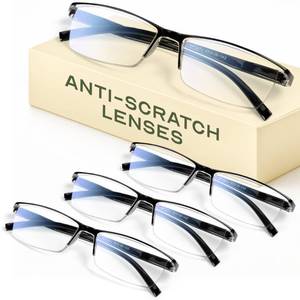 lot 1642 image: Gaoye Executive Style Reading Glasses Men - Durable Readers with Blue Light Filtering - Comfortable Fit with TR90 Frames - Retail $12