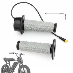 lot 1653 image: Full Twist Throttle Compatible with Macfox, HappyRun, Freego, Plug and Play Ebike Full Throttle 3 Pin, 12V-72V Throttle with IP76 Waterproof Plug - Retail $24