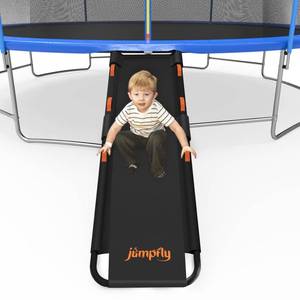 lot 1659 image: jumpfly Trampoline Slide Ladder Universal Trampoline Ladder with Handles Strong Tear Resistant Fabric Trampoline Accessories for Kids Toddler Climb Up & Slide Down, Orange - Retail $34