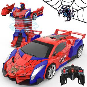 lot 1664 image: BLUEJAY Transform Rc Cars for Boys 4-7 8-12, 2.4Ghz Remote Control Car 118 Scale Transforming Robot, One-Button Deformation 360° Rotation Car Toy Gifts for Boys 3-5 - Retail $33