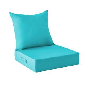 lot 1665 image: IPYNBAP Outdoor Cushions for Patio Furniture,Outdoor Seat Cushion Set 24 x 24 x 5.75 Inch,Waterproof & Fade Resistant Outdoor Chair Cushions,Deep Patio Chair Cushion with Removable Cover,Teal - Retail $60