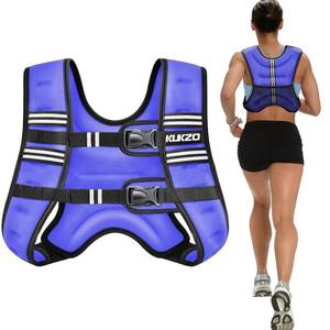 lot 1681 image: KUKZO Weighted Vest for Women Men 12LB Body Weight Vest with Reflective Stripes for Running,Walking,Workout,Strength Training,Weight Loss - Retail $19