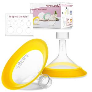 lot 1684 image: Nenesupply 13mm Oval Flanges Compatible with Medela Breast Pump Parts Replace Medela Flange Accessories. Work with Pump in Style Parts Symphony Parts Swing Maxi Harmony and Personalfit Flex - Retail $15
