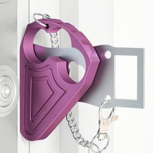 lot 1701 image: Portable Door Lock for Travelers, Sturdy Metal Hotel Door Lock Security for Motel Home Office Apartment Bedroom, Privacy & Safety Essential - Retail $13