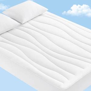 lot 1713 image: Elegear Cooling Mattress Pad Queen, Upgraded Arc-Chill 3.0  PCM Cooling, Stay Cool All Night, Breathable &amp Soft, Deep Pocket 18, Washable Mattress Protector for Hot Sleepers, White - Retail $57