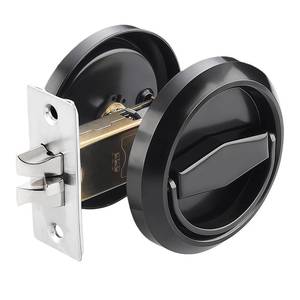 lot 1758 image: Round Hidden Recessed Cup Door Lock, 304 Stainless Steel Doorknobs, Latch Knob for Privacy Pocket Doors, Door Locker, Flat Door Knob Passage Lock - Retail $24