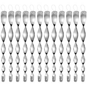 lot 1766 image: Dyvicl Reflective Scare Rods, Spiral Reflectors Ornamental Spinner Hanging Reflective Bird Deterrent Control Device for House Windows Outdoor Garden Yard, 12 Pack - Retail $10