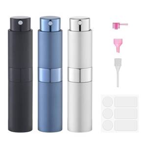 lot 1769 image: Fusupak Perfume Atomizer Travel Bottle Refillable Cologne Sprayer Portable for Men - Mini Spray Empty for Refill - 8ml Small Size Blue - Retail $10