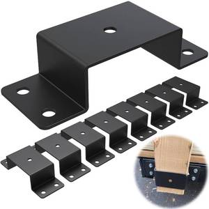 lot 1795 image: FOROIRON 8 Pcs Trailer Stake Pocket Bracket for 2 x 4 Lumber Heavy Duty Utility Trailer Stake Pocket for Trailer, Truck, Box Trailer, Flatbed Trailer - Retail $29