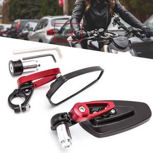 lot 1807 image: Red 78 Bar End Motorcycle Mirror Rearview CNC Motorcycle Mirrors Compatible With Honda GROM MXS125 CB500F Yamaha MT-03 MT-07 FZ-07 MT-09 MT-10 Z125 pro Z650 Z750 and More - Retail $23