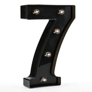 lot 1821 image: Light Up Black Alphabet Marquee Number Sign LED Marquee Number Lights Sign for Night Light Home Bar Christmas Lamp Birthday Party Wedding Decoration 7 - Retail $10