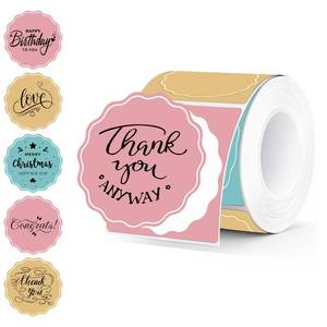 lot 1828 image: 2 Inch Round Thermal Labels, Color Flower Thermal Sticker Labels for Small Business, Logo Design, Baking,500 Sheets1 Roll - Retail $8