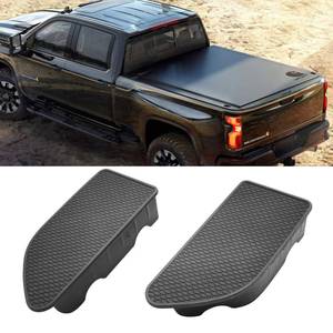 lot 1842 image: TTCR-II for GMC Sierra and Chevy Silverado Bed Rail Stake Hole Covers 2019-2025 2026, Truck Bonneau Covers Stake Pocket Plugs for Sierra DenaliSLESLTAT4 and Silverado High CountryLTLTZ (2 Packs) - Retail $12