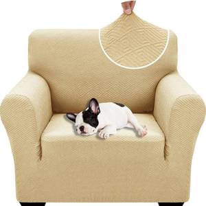 lot 1860 image: XINEAGE 2026 New Stretch Armchair Covers 1 Piece Chair Slipcovers Chair Protector for Living Room Thick Soft Chair Cover with Elastic Bottom Couch Cover for Pets Kids (31-46, Light Gray) - Retail $18