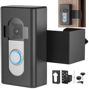 lot 1870 image: Anti-Theft Video Doorbell Mount,AHBTEYM Mount No Drill Bracket Holder Accessories for Apartment Home Rentals Compatible with Video Doorbell 433 Plus2120212023 Release(Black) - Retail $13