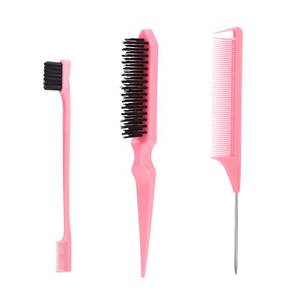 lot 1872 image: SWEET VIEW 3 Pcs Slick Back Hair Brush, Rat Tail Comb, Edge  Bristle Brush, Hair Accessories for Girls, Kids, Toddlers Sleek PonytailBun, Edge Control and Smoothing Baby Hair & Flyaways - Retail $4