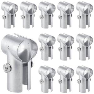 lot 1873 image: Rail Clamps 1-38 x 1-38, End Rail T Clamps Chain Link Fence Fittings, Panel T for OD Pipe, Galvanized Fence Pipe T, Chain Link Parts, 12 PCS - Retail $24