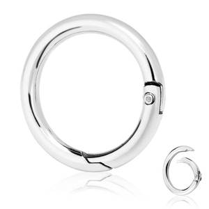 lot 1874 image: 8Pack 1 Inch Metal Spring O Rings Clip Keychain, Round Carabiner Clips Keyrings Snap Hook Buckle, Purse Shoulder Bag Chain Rings Clip Replacement Paracord Keychain Lanyard Leather DIY Crafts (Silver) - Retail $7