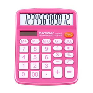 lot 1879 image: 12 Digit Desktop Calculator with Large LCD Display and Sensitive Button, Dual Solar Power and Battery, Standard Function for Office, Home, School, CD-2786 - Retail $8